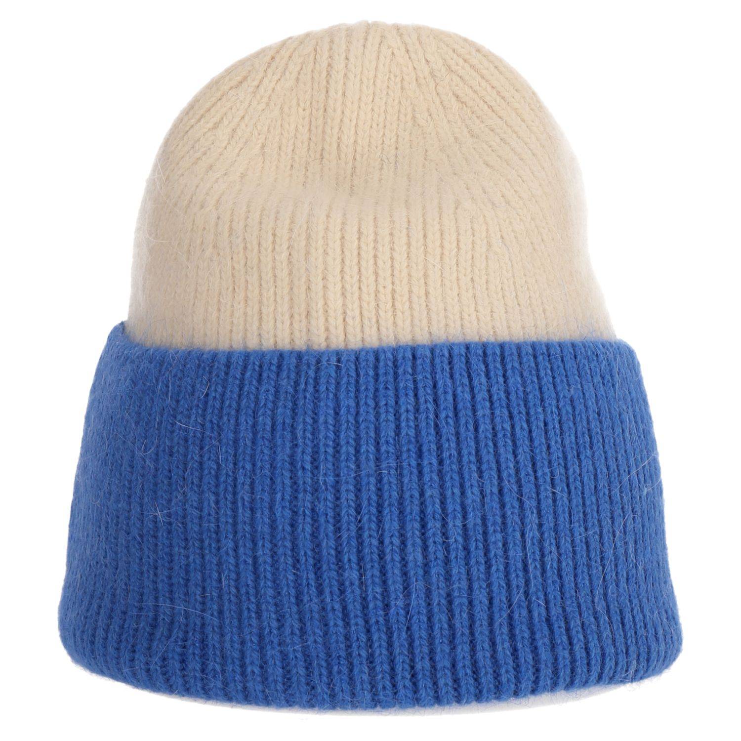 Wintermütze warm Winter Mütze Strick-Mütze Beanie-Mütze One-Size Herren Damen Unisex Blau