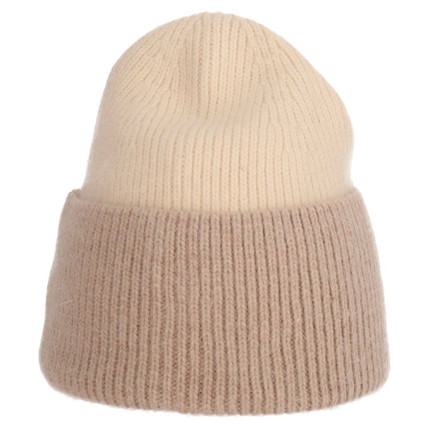 Wintermütze warm Winter Mütze Strick-Mütze Beanie-Mütze One-Size Herren Damen Unisex Beige