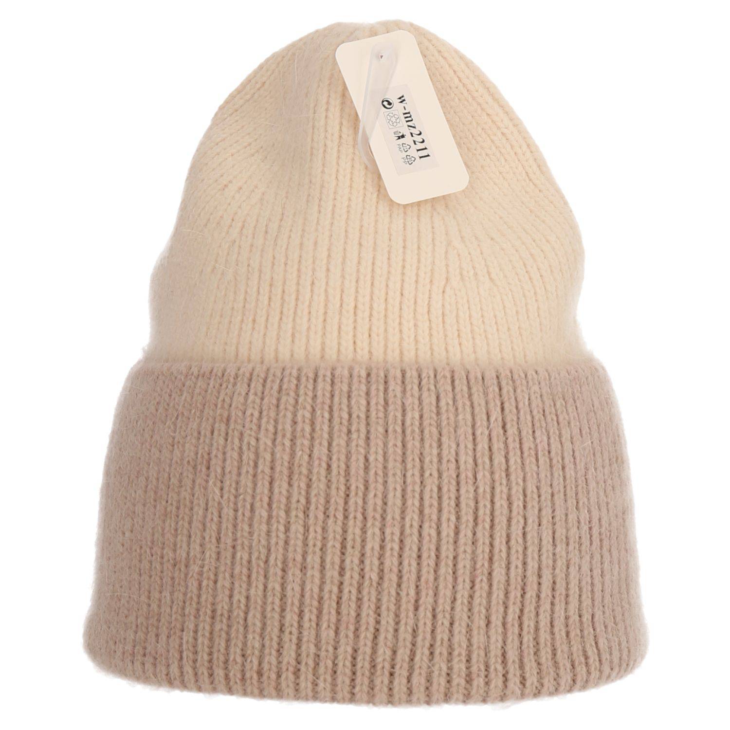 Wintermütze warm Winter Mütze Strick-Mütze Beanie-Mütze One-Size Herren Damen Unisex Beige