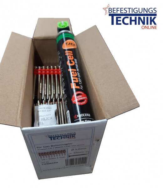 Betonnägel 3,0x22mm XH +1xGas für Betonnagler Würth Diga CSM-1 Powers Trak-IT C4 CS-70 T