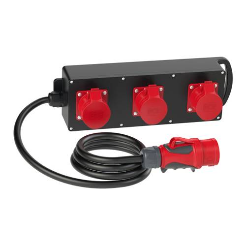 PC ELECTRIC 9441070 - Mobilverteiler "STEYREGG MV" (Eingang: 1x Stecker 400V/16A/5-pol + 2m Kabel | Ausgang: 3x