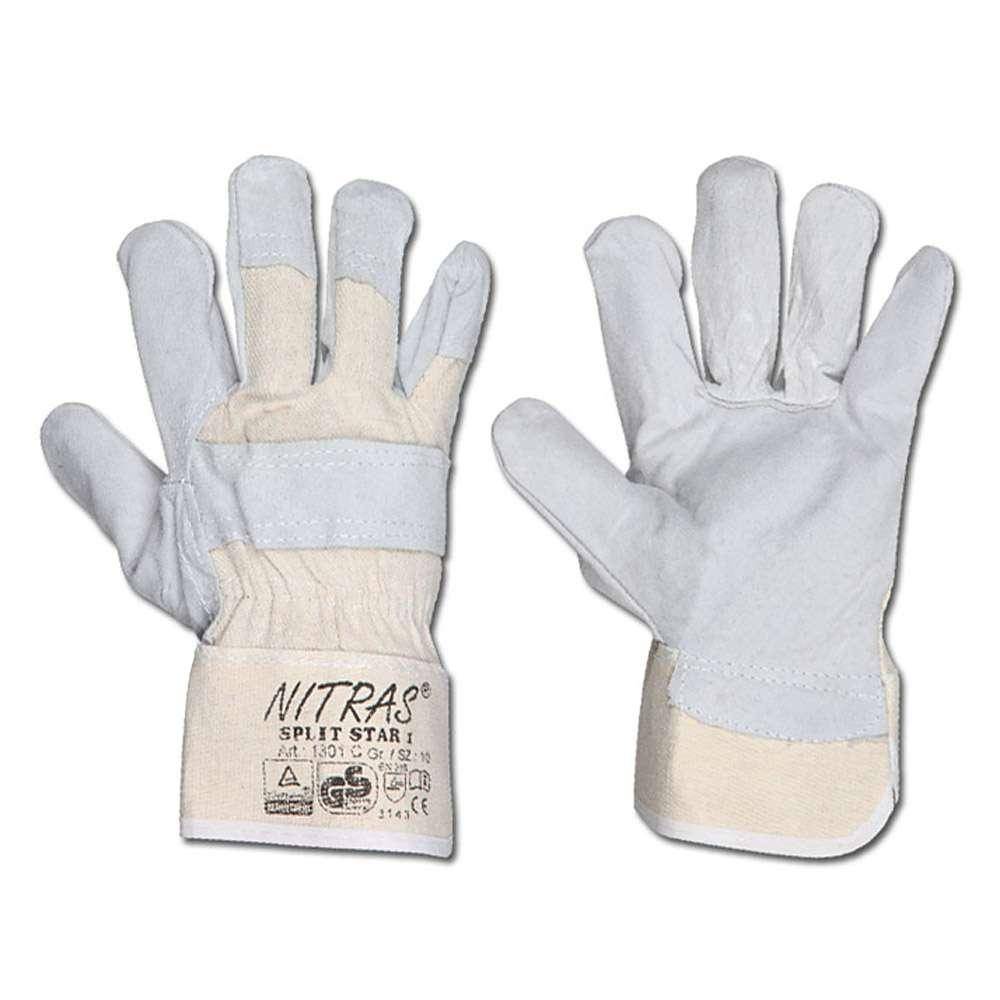 Spaltleder-Handschuh "Verden" - EN 388 (2.1.4.4.) - Größe 10 - Länge 26 cm - Preis per Paar