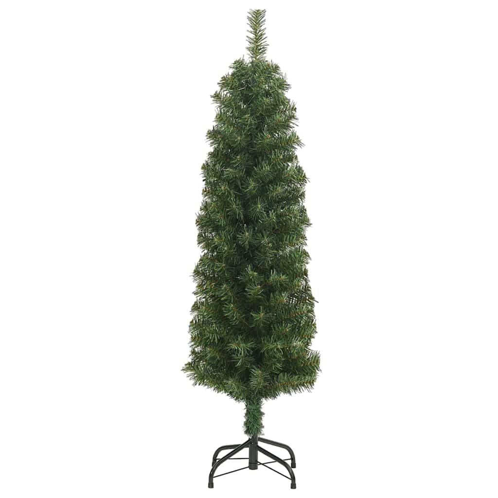 vidaXL Künstlicher Weihnachtsbaum Schlank mit Ständer Grün 120 cm PVC