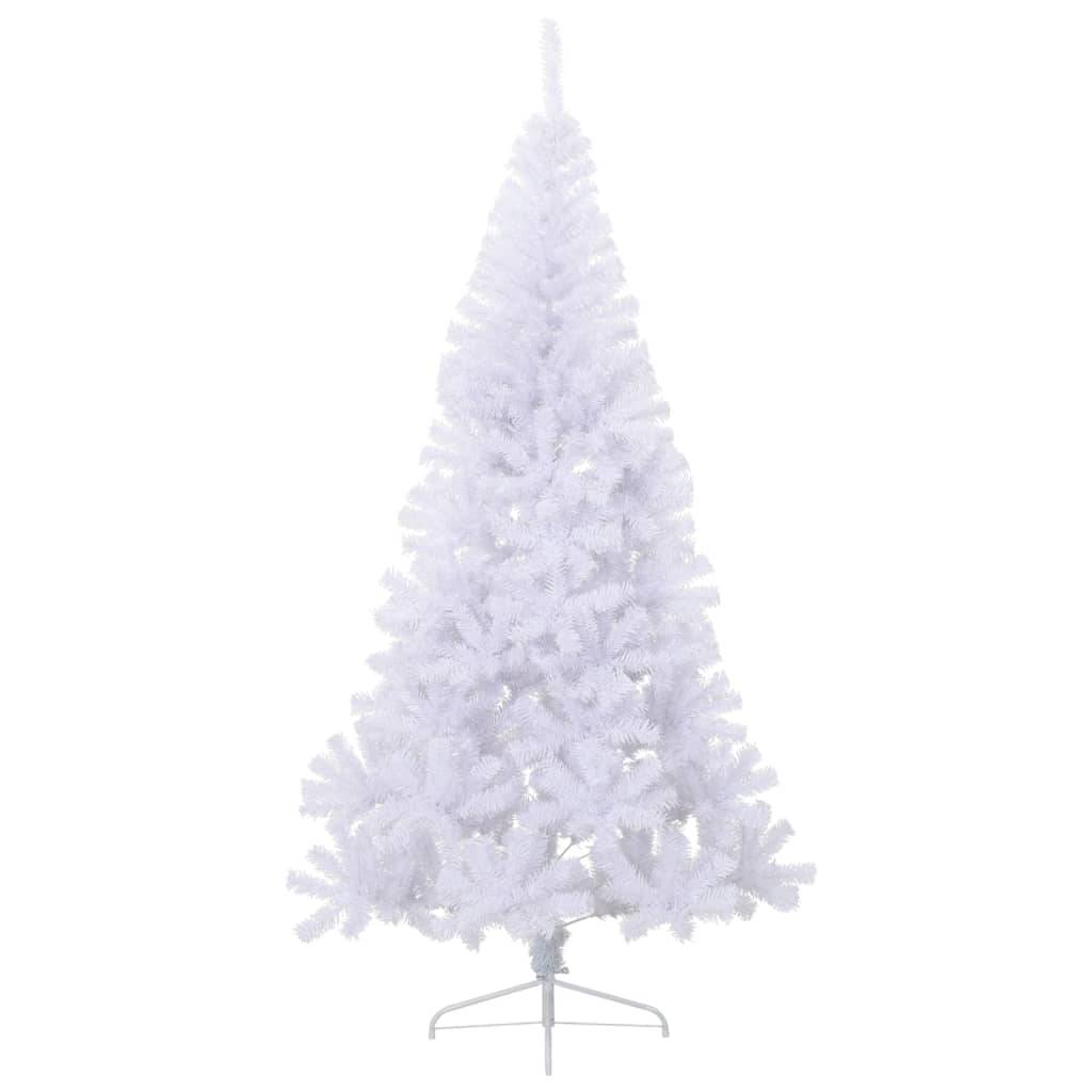 vidaXL Künstlicher Halb-Weihnachtsbaum mit Ständer Weiß 240 cm PVC