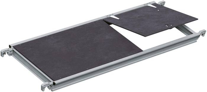 Plattform f.Gerüst-L.1,8m B.0,6m G.11kg m.Klappe f.PaxTower ZARGES