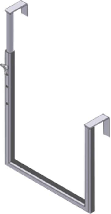 Antrittbüggel Breite 0,4m verstellbar m.schrauben ZARGES