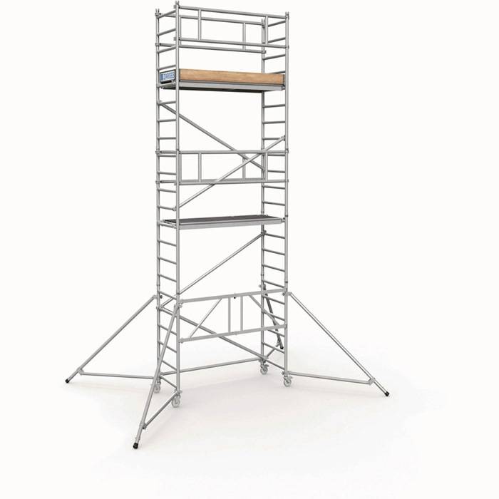 Klappgerüst PaxTower 1T Arbeits-H.6,55m Plattform-BxH 0,6x4,55m G.111,2kg ZARGES