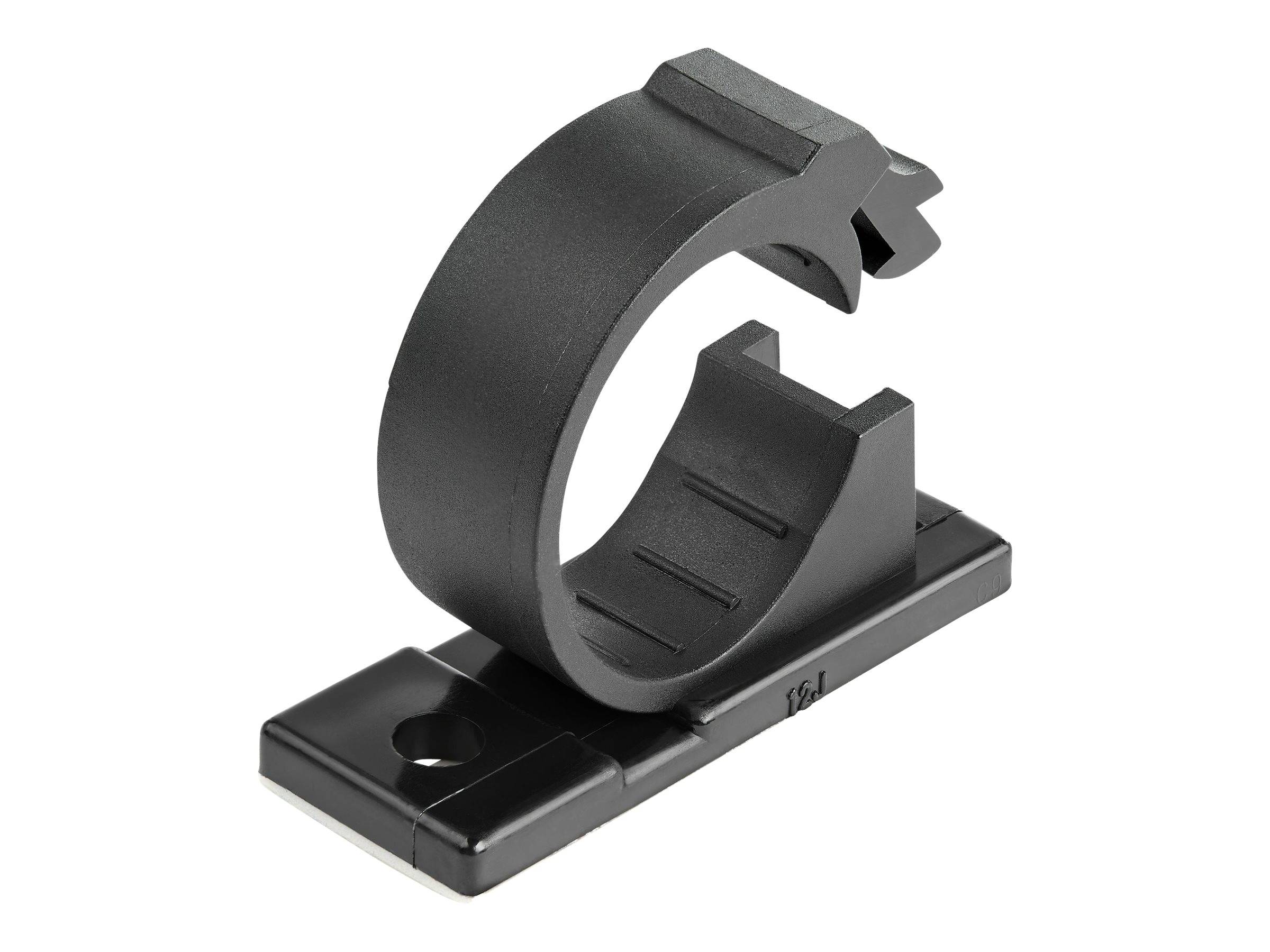 StarTech.com 100 Selbstklebende Kabelklemmen Groß - PC Kabelmanagement/Kabelhalterung - Kabel Organisator - Netzwerk/USB