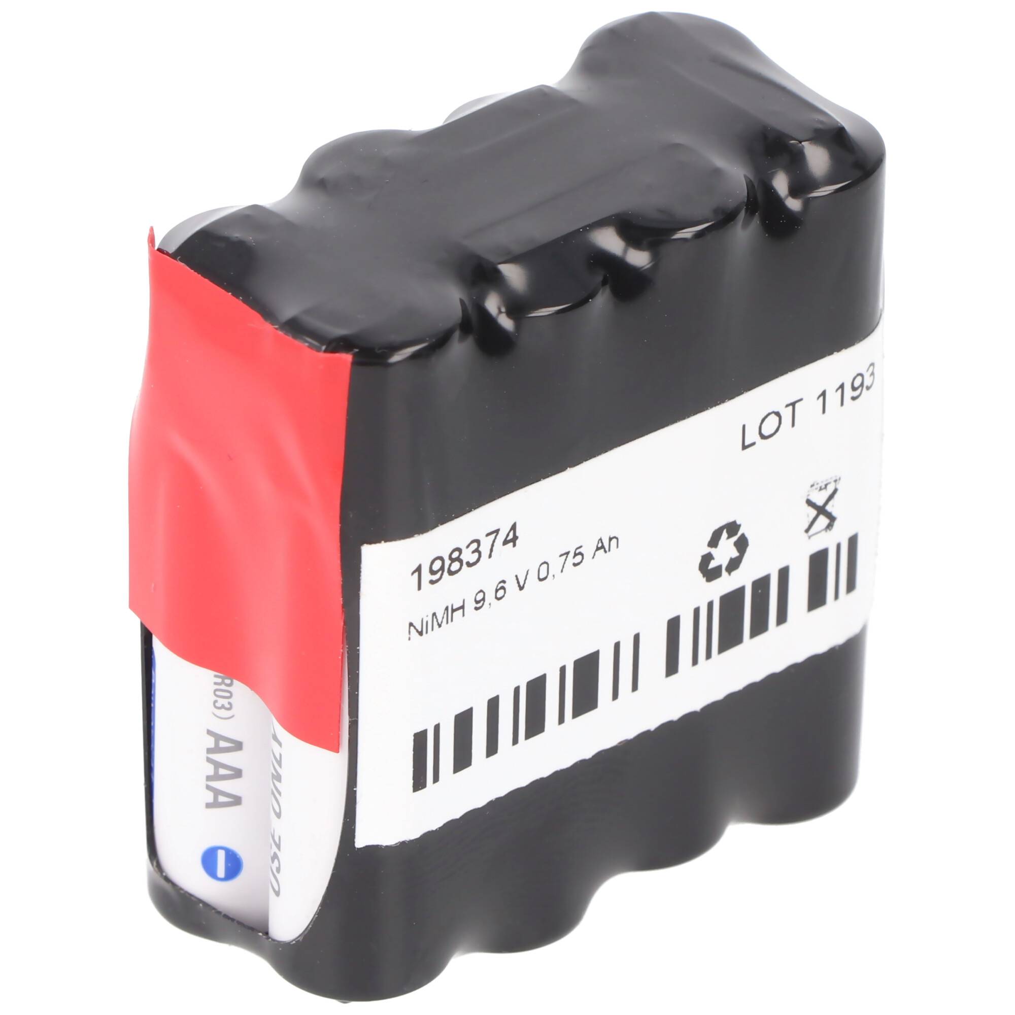 eneloop Akkupack 9,6V, 800mAh AAA, Anordnung F2x4, eneloop 9.6V AAA