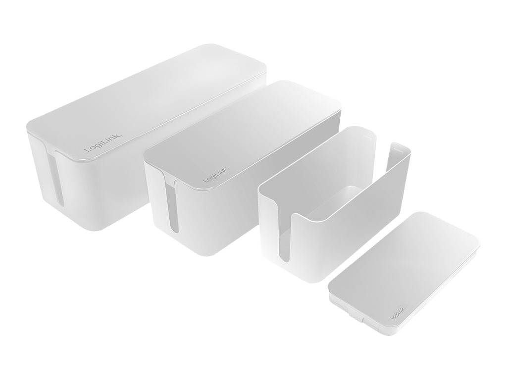 LogiLink - Set Kabelmanagement-Box - weiß
