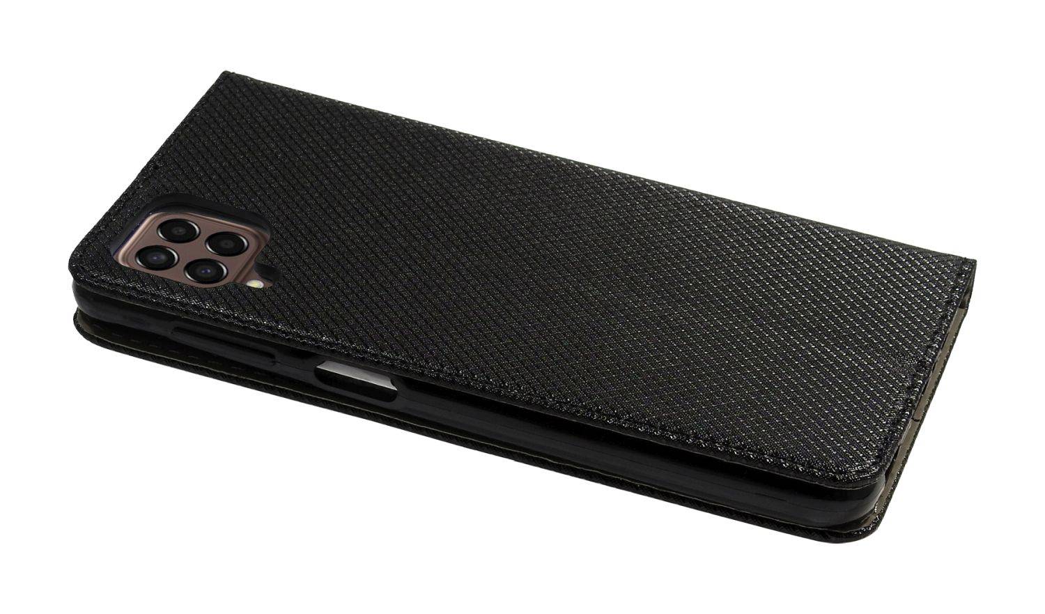 Buch Tasche "Smart" für Samsung Galaxy M33 Handy Hülle Etui Brieftasche Schutzhülle mit Standfunktion Kartenfach Schwarz