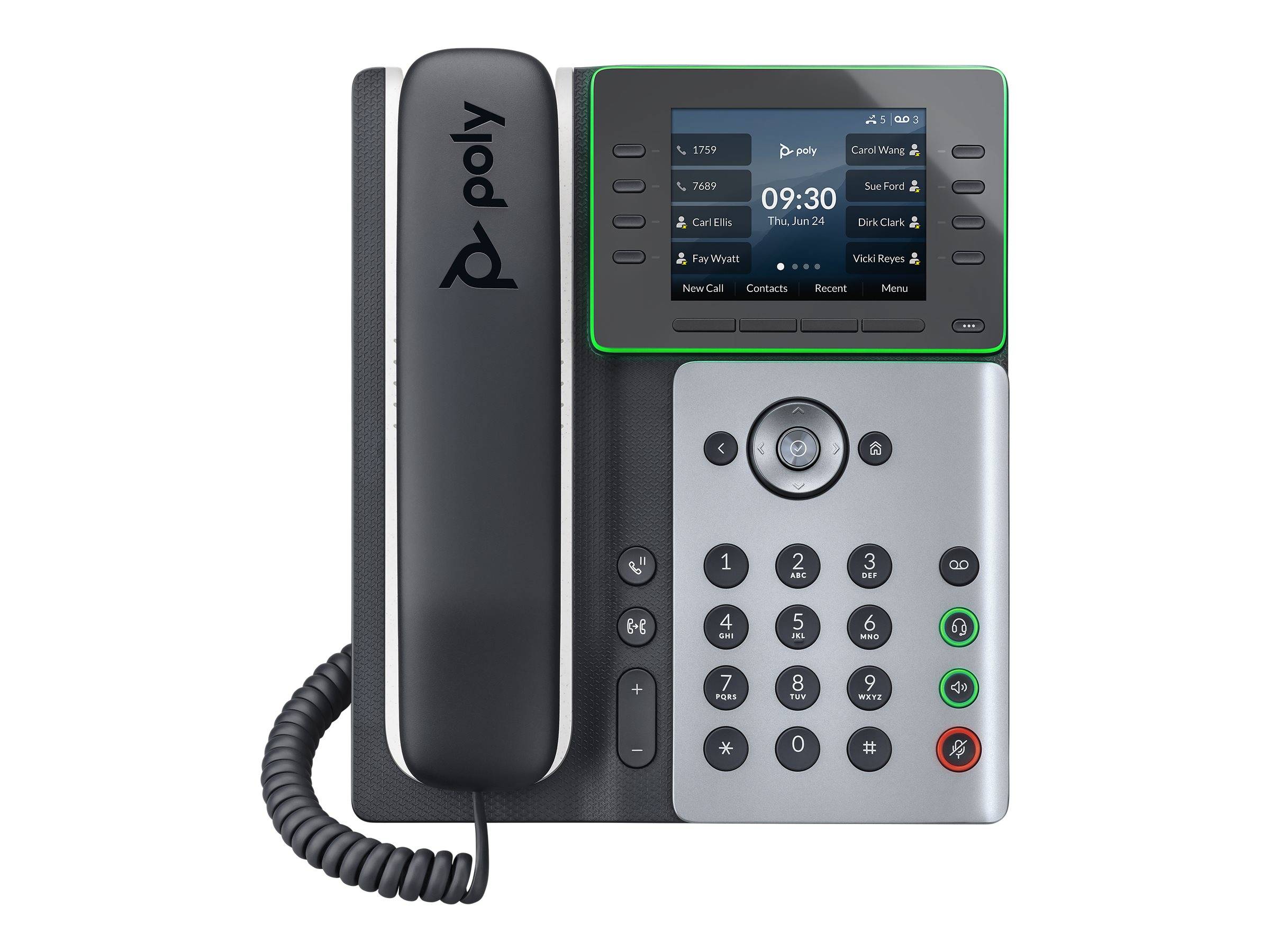 Poly Edge E320 - VoIP-Telefon mit Rufnummernanzeige/Anklopffunktion
