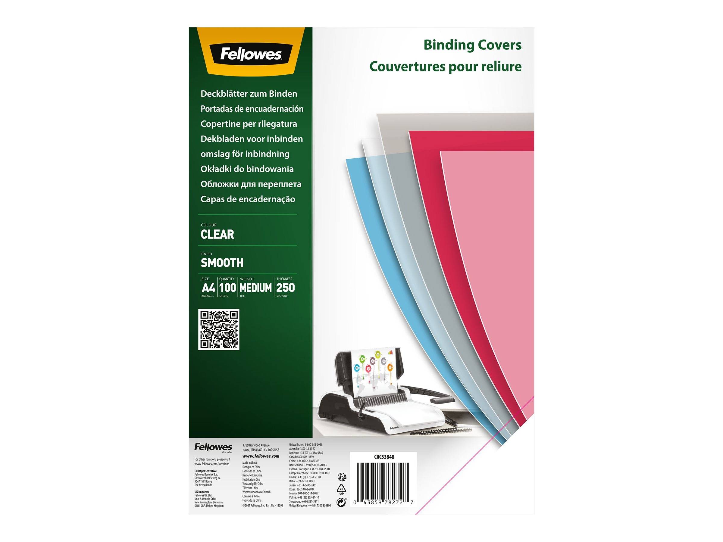 Fellowes Polyethylenterephthalat (PET) - A4 (210 x 297 mm)250 Mikrometer - klar