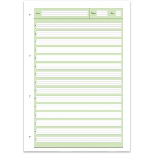 Arbeitsblätterblock 2 Style A4 80g/qm 50 Blatt liniert