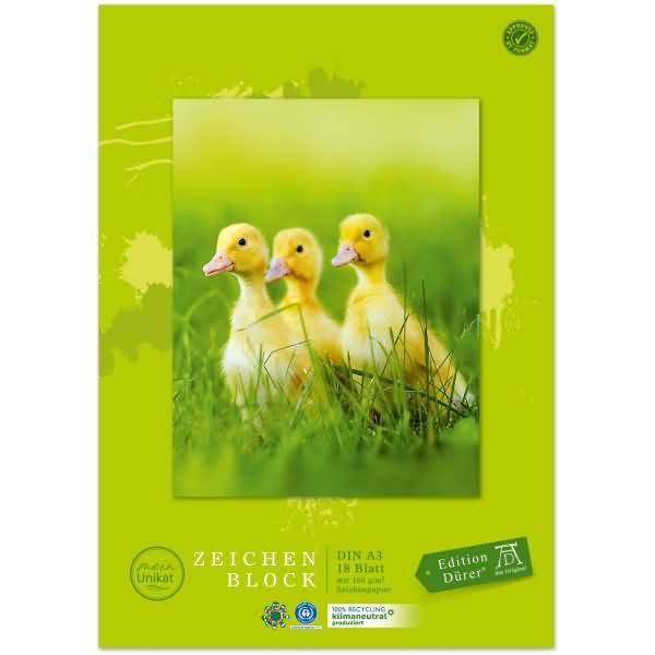 Zeichenblock Green A3 100 g/qm 18 Blatt