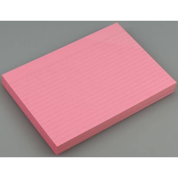 Karteikarten A5 180g/qm liniert rosa VE=100 Stück
