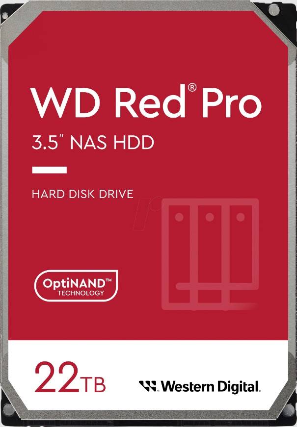 WD Red Pro WD221KFGX - Festplatte - 22 TB - intern - 3.5"" (8.9 cm)