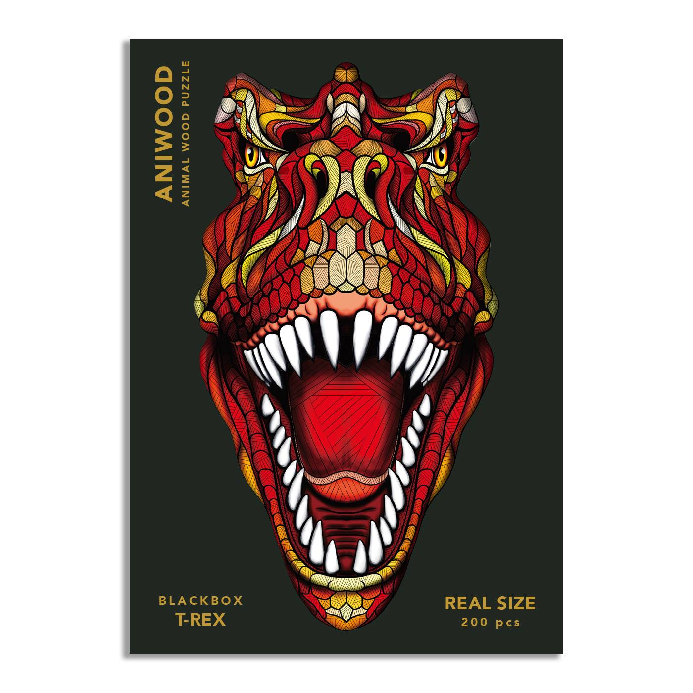 ANIWOOD Puzzle T-Rex L 200 Teile, Holz (36,6 x 28,5 x 0,5 cm), 200-teilig (1 Set)