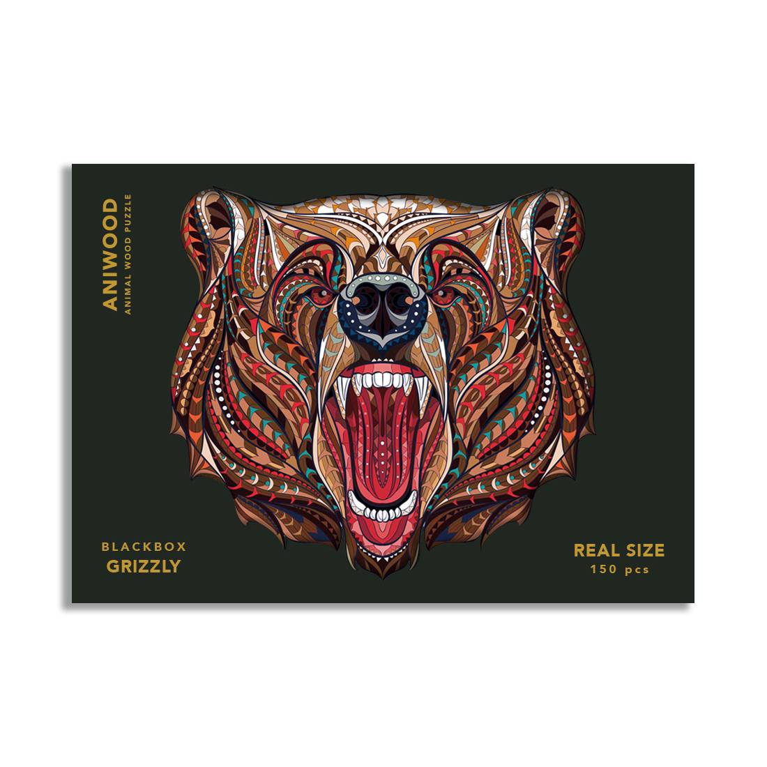 ANIWOOD Puzzle Bär M 150 Teile, Holz (22,2 x 31,5 x 3 cm), 150-teilig (1 Set)