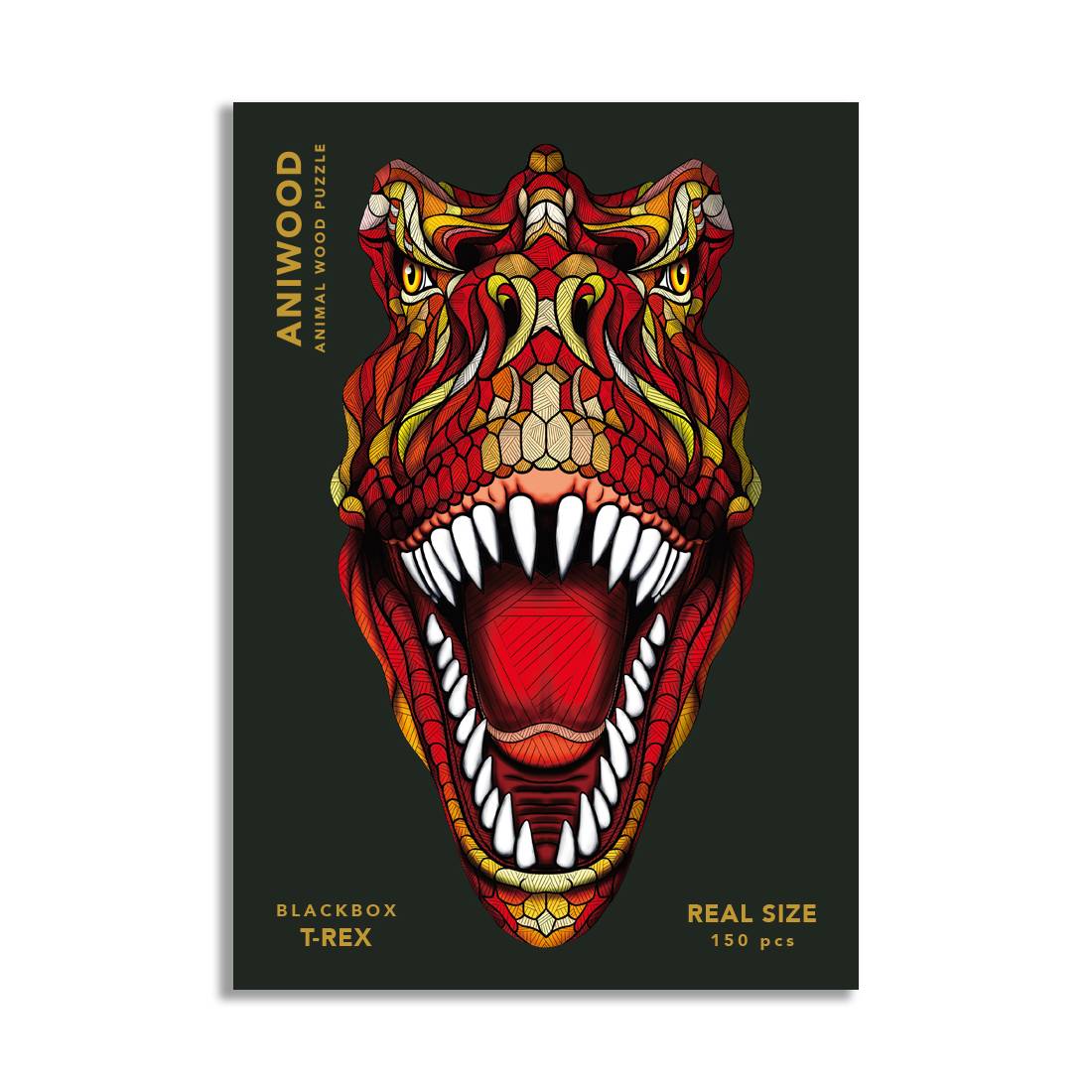 ANIWOOD Puzzle T-Rex M 150 Teile, Holz (22,2 x 31,5 x 3 cm), 150-teilig (1 Set)