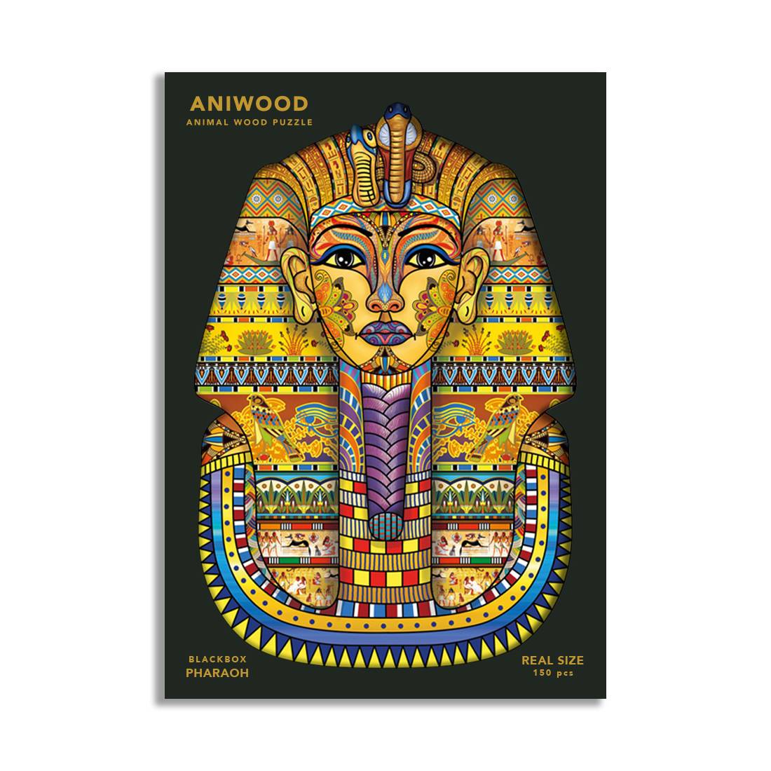 ANIWOOD Puzzle Pharao M 150 Teile, Holz (22,2 x 31,5 x 3 cm), 150-teilig (1 Set)