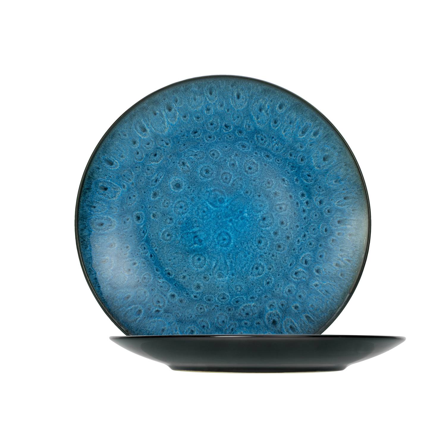 CreaTable 23630 Kombiservice Capri für 4 Personen, Steinzeug, blau (1 Set, 16-teilig)