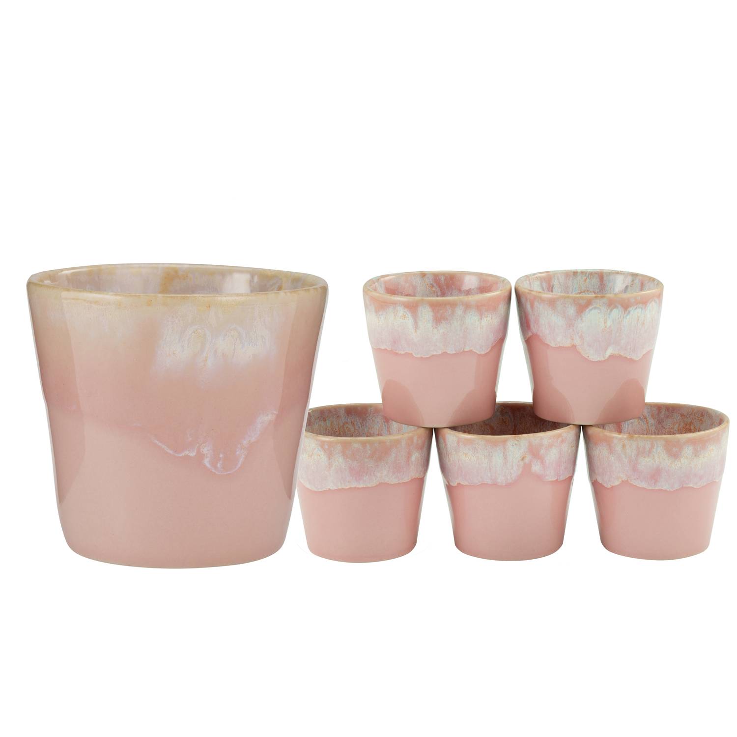 CreaTable 23727 Grespresso Lungo Becher, 210 ml, rosé, 6-teilig (1 Set)