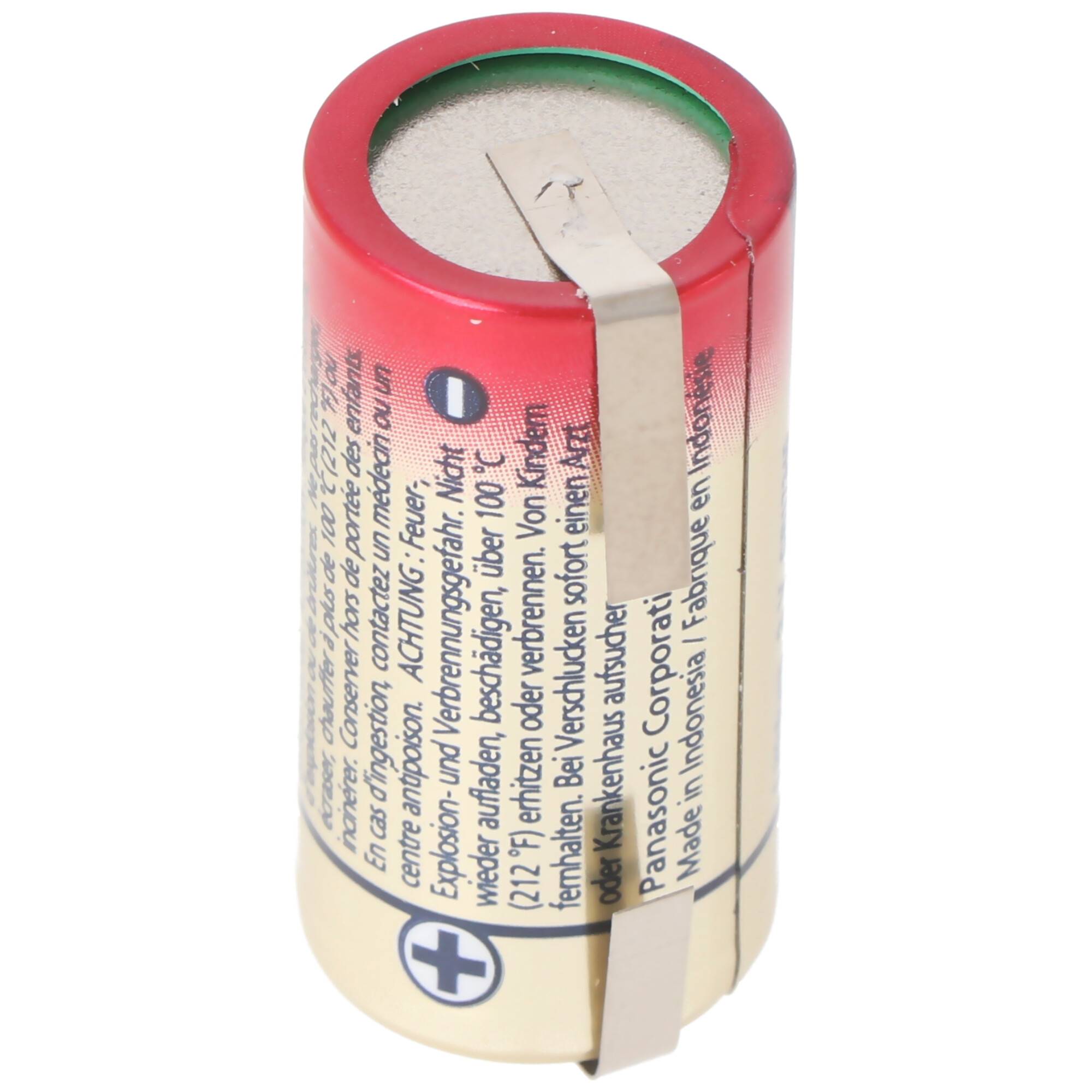 Panasonic Photo Power CR123A Lithium Batterie 3 Volt Lithium Batterie, wählbar mit Lötfahnen in Z-Form und in U-Form Löt