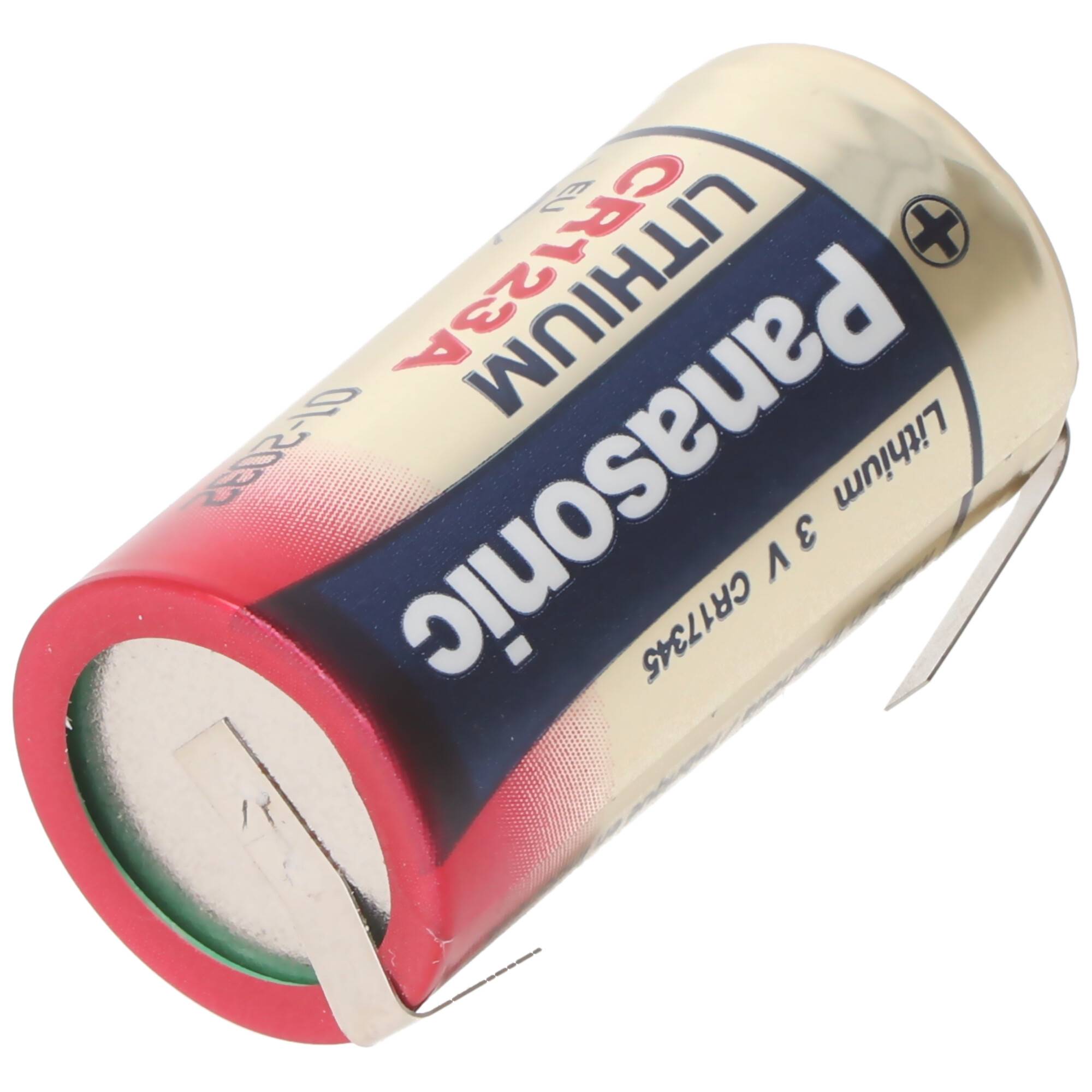 Panasonic Photo Power CR123A Lithium Batterie 3 Volt Lithium Batterie, wählbar mit Lötfahnen in Z-Form und in U-Form Löt