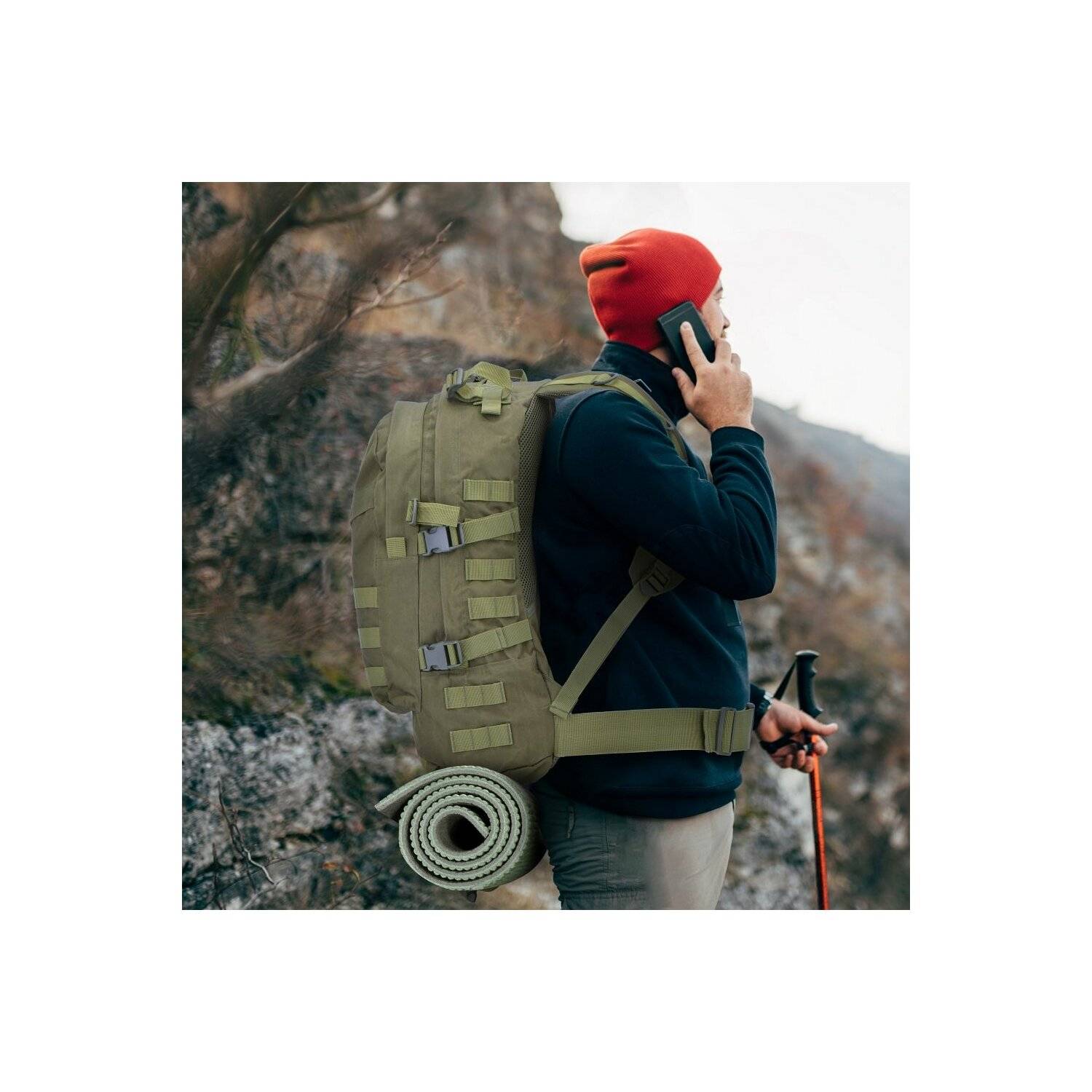 FORCELL Ranger Tactical Rucksack LYNX 30 Liter Camping Rucksack Wander Tasche Olive