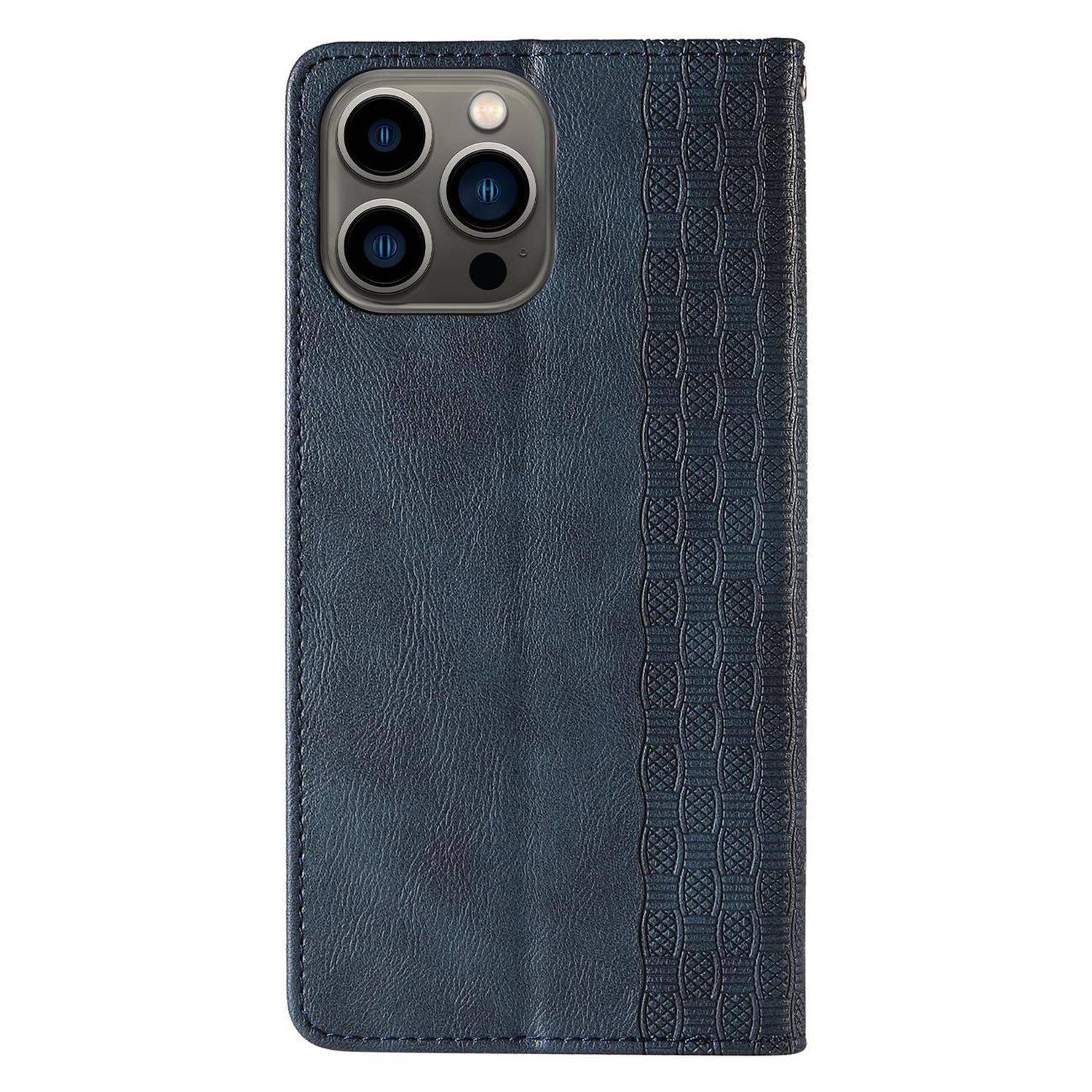 Magnetband Hülle Tasche Beutel-Geldbörse + Mini Lanyard Anhänger kompatibel mit Samsung Galaxy A53 5G Blau