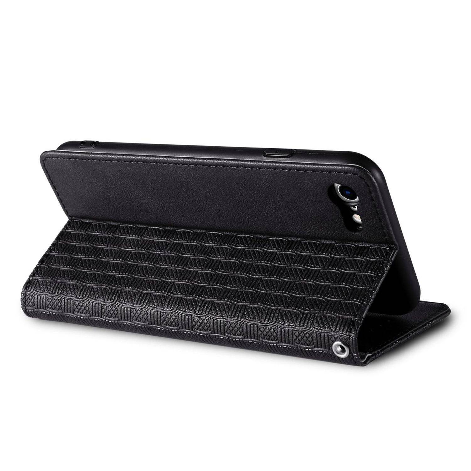 Magnetband Hülle Tasche Beutel-Geldbörse + Mini Lanyard Anhänger kompatibel mit Xiaomi Redmi Note 11 Schwarz