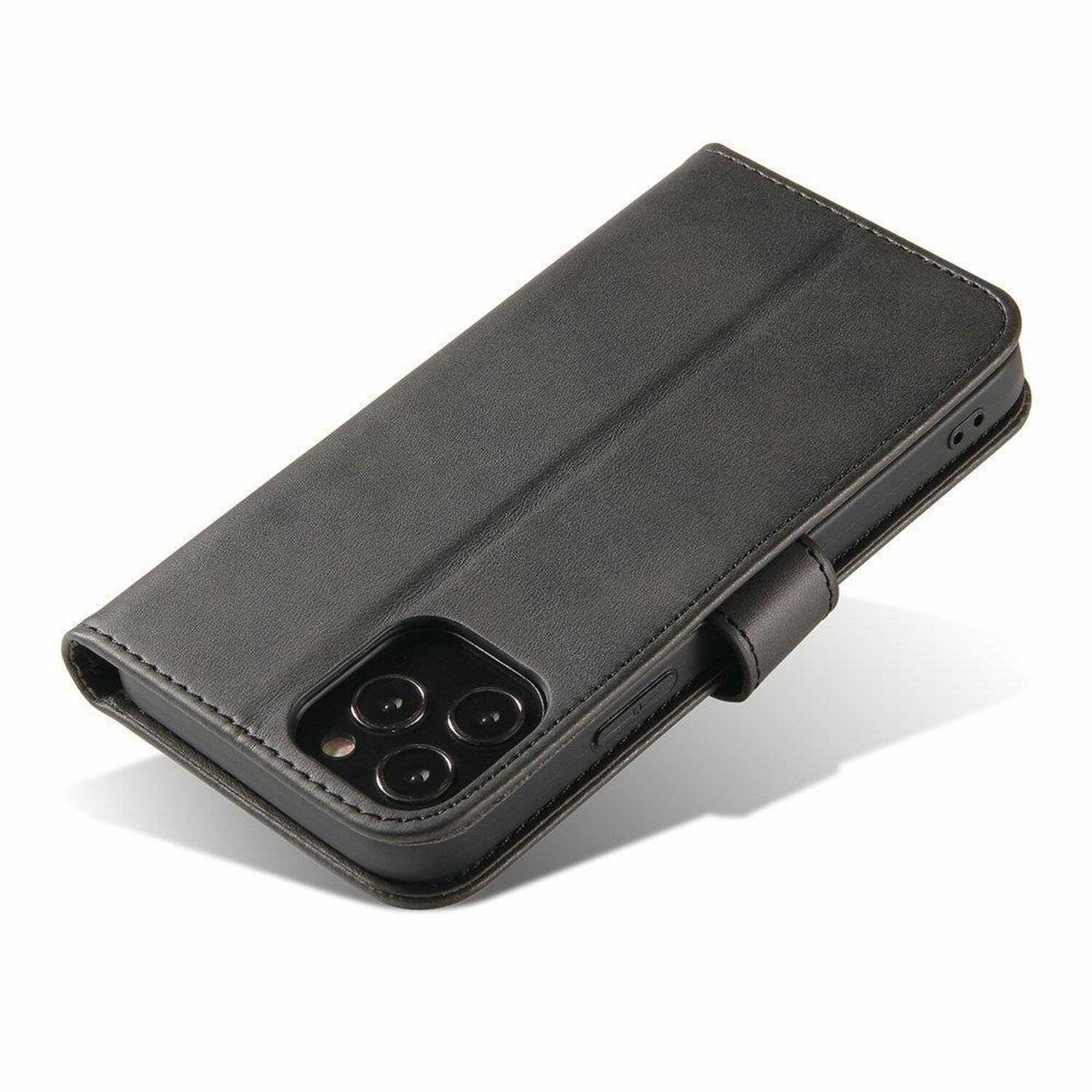 Premium Magnet Case Buch Tasche Schutzhülle aufklappbare Hülle Standfunktion Zubehör kompatibel mit Honor Magic4 Schwarz