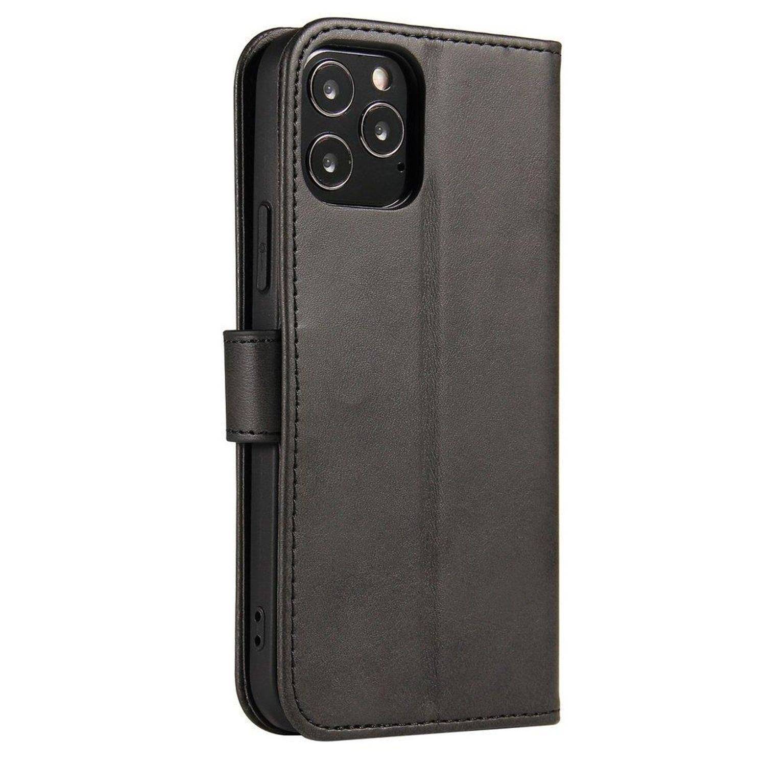 Premium Magnet Case Buch Tasche Schutzhülle aufklappbare Hülle Standfunktion Zubehör für Motorola Moto G82 Schwarz