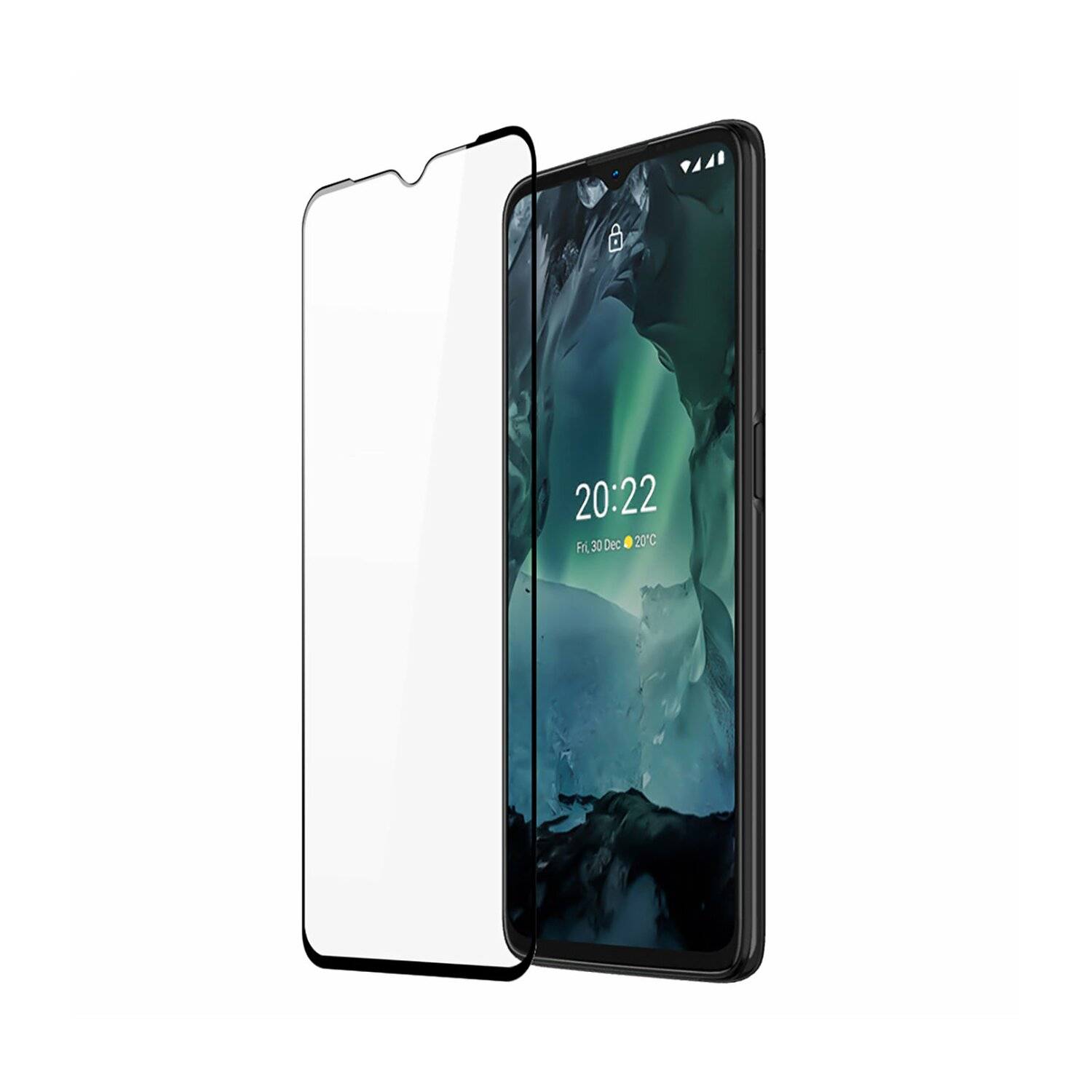 5D Schutz Glas kompatibel mit Nokia G21 / G11 Curved Folie Vollständig Klebend und Abdeckung
