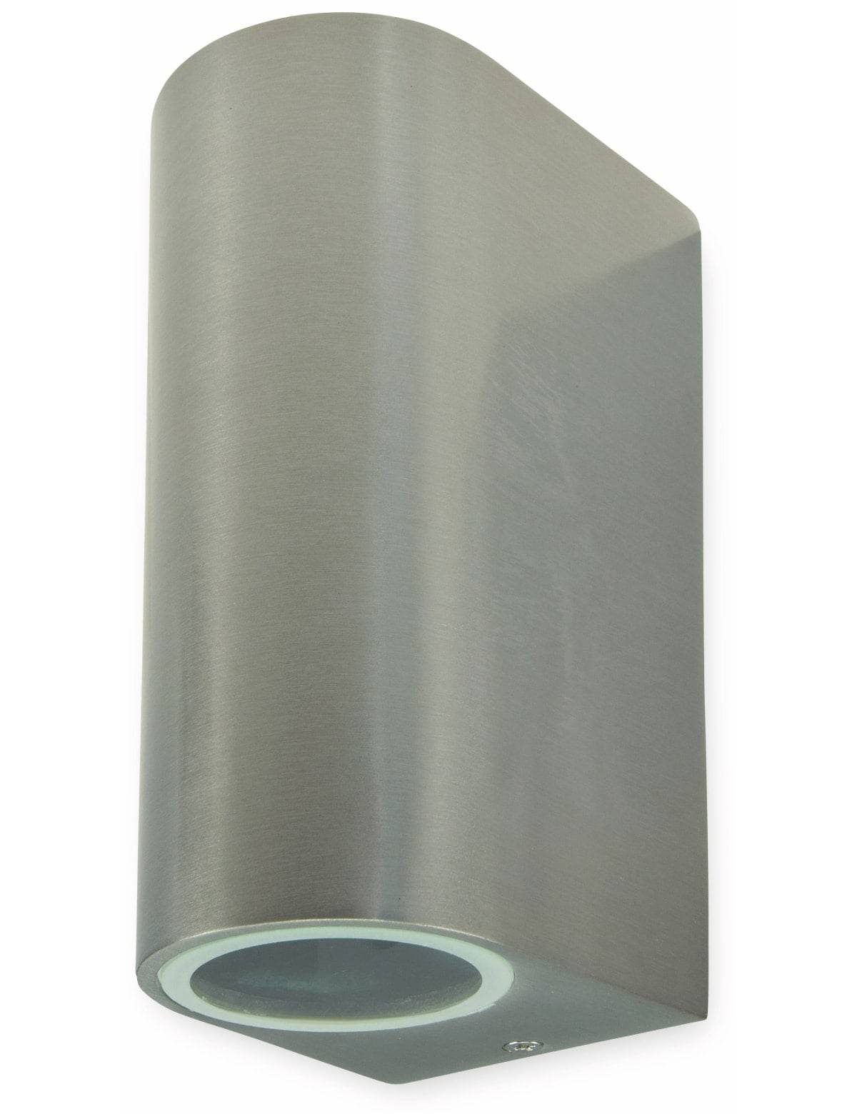 CHILITEC Wandleuchte CTW-2, IP44, 2x GU10, Edelstahl