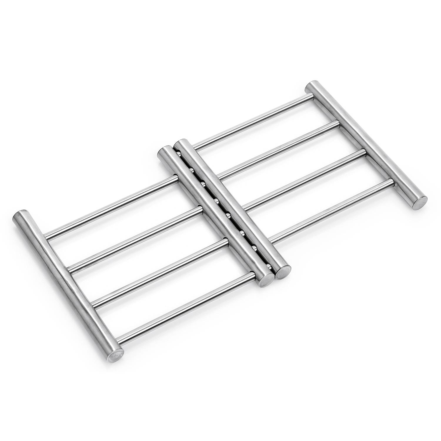 Zeller Present Topfuntersetzer Edelstahl ausziehbar 23-38x20x2cm, silber