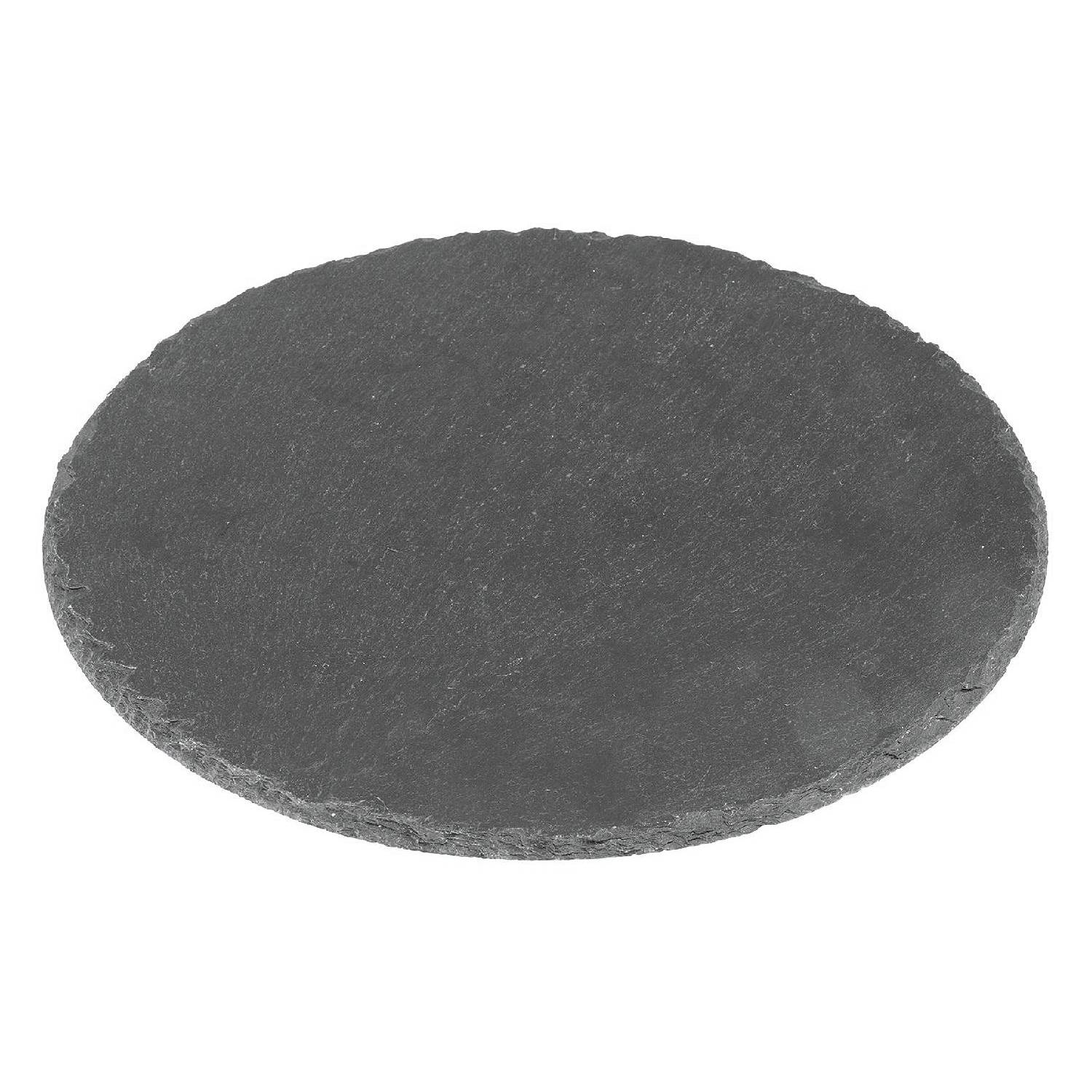 Westmark 8 Untersetzer in Bambusbox, Naturschiefer, Ø 10 cm, schieferfarben/natur, 9-teilig (1 Set)