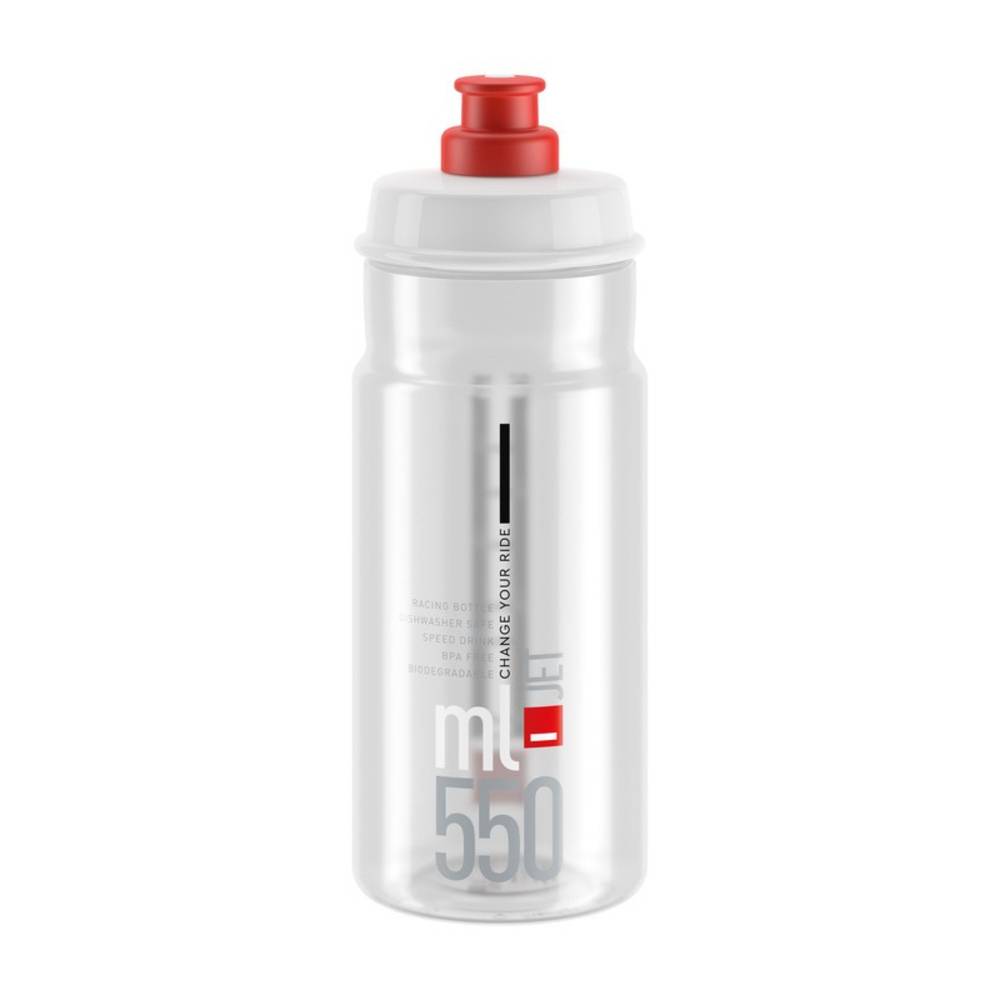 Elite Trinkflasche "Jet", 550 ml, klar/rot
