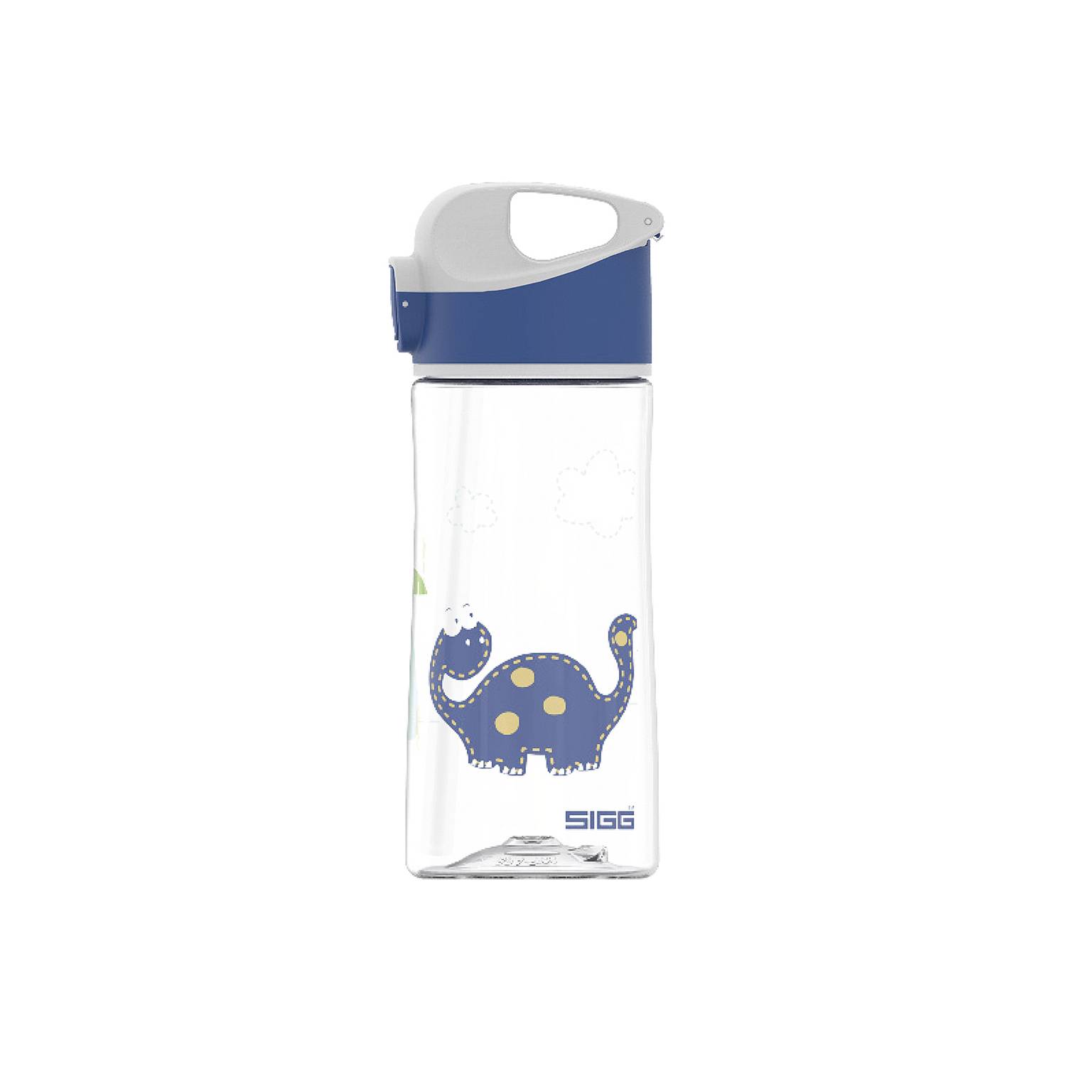 SIGG Trinkflasche MK Dinosaurier Friend 0,45l, transparent/blau