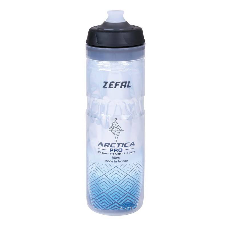 Zéfal Trinkflasche Arctica Pro 75 750ml/25oz Höhe 259mm silver-blue, transparent/blau