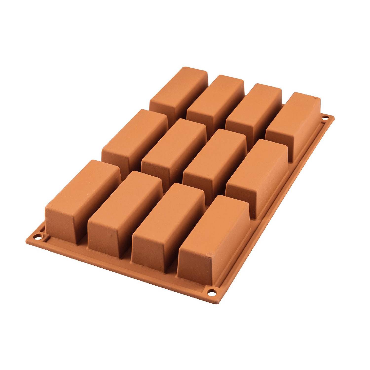Silikomart Muffinbackform Mini CAKE 12er 7,9cmx2,9cmx3cm Silikon, terracotta