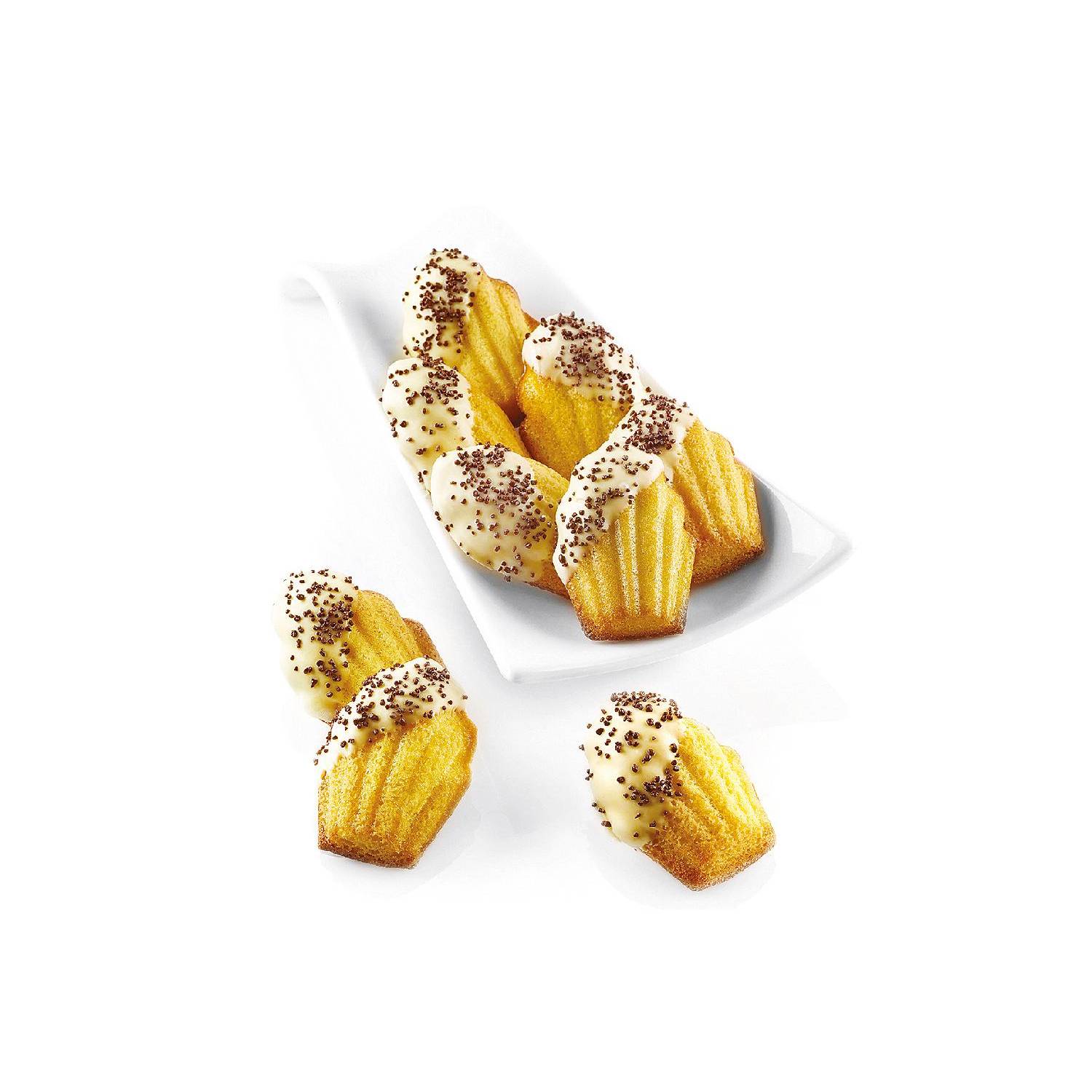 Silikomart Muffinbackform Madeleine 9er 6,8cmx4,5cm H 1,7cm Silikon, terracotta