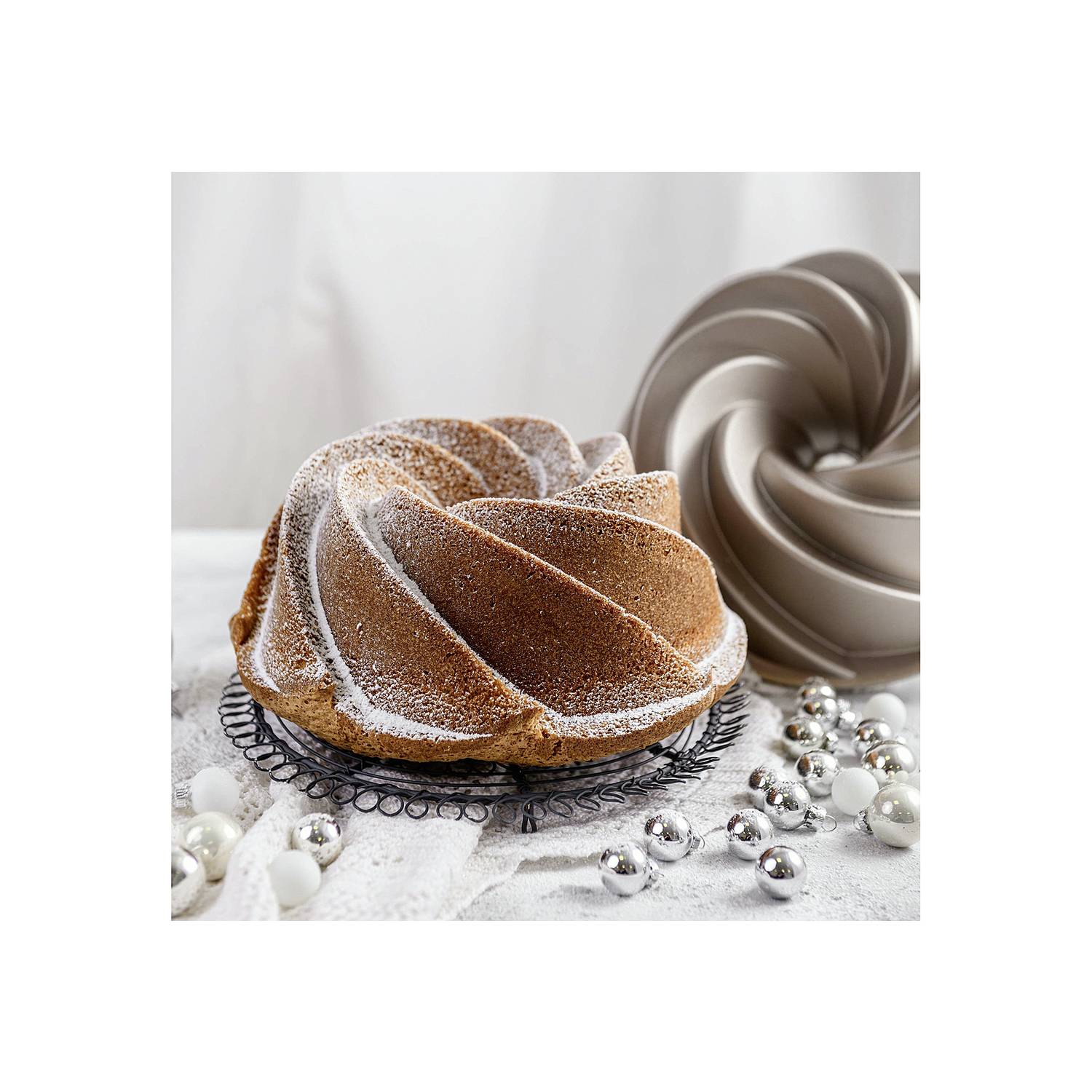 Dr. Oetker Gugelhupf Back-Kunst Twist, silber-grau