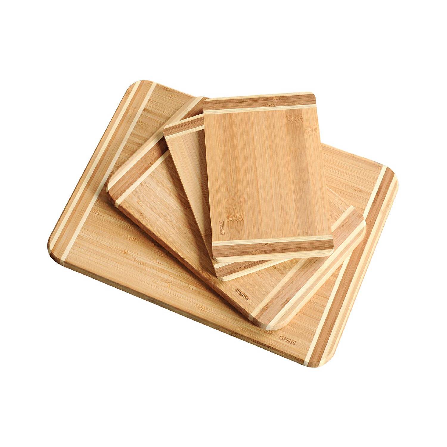 Kesper Schneidbrett Bambus, natur, 4-teilig (1 Set)