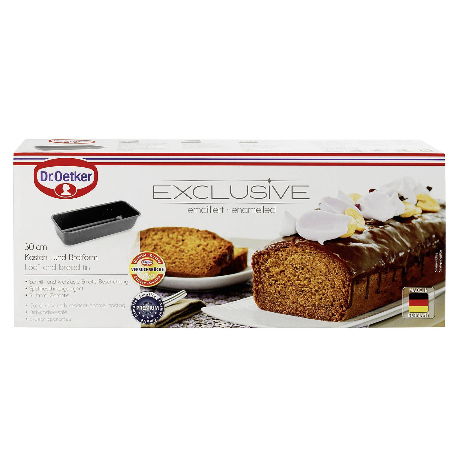 Dr. Oetker Brot- und Kastenform Exclusive 30x13x7,5cm, schwarz