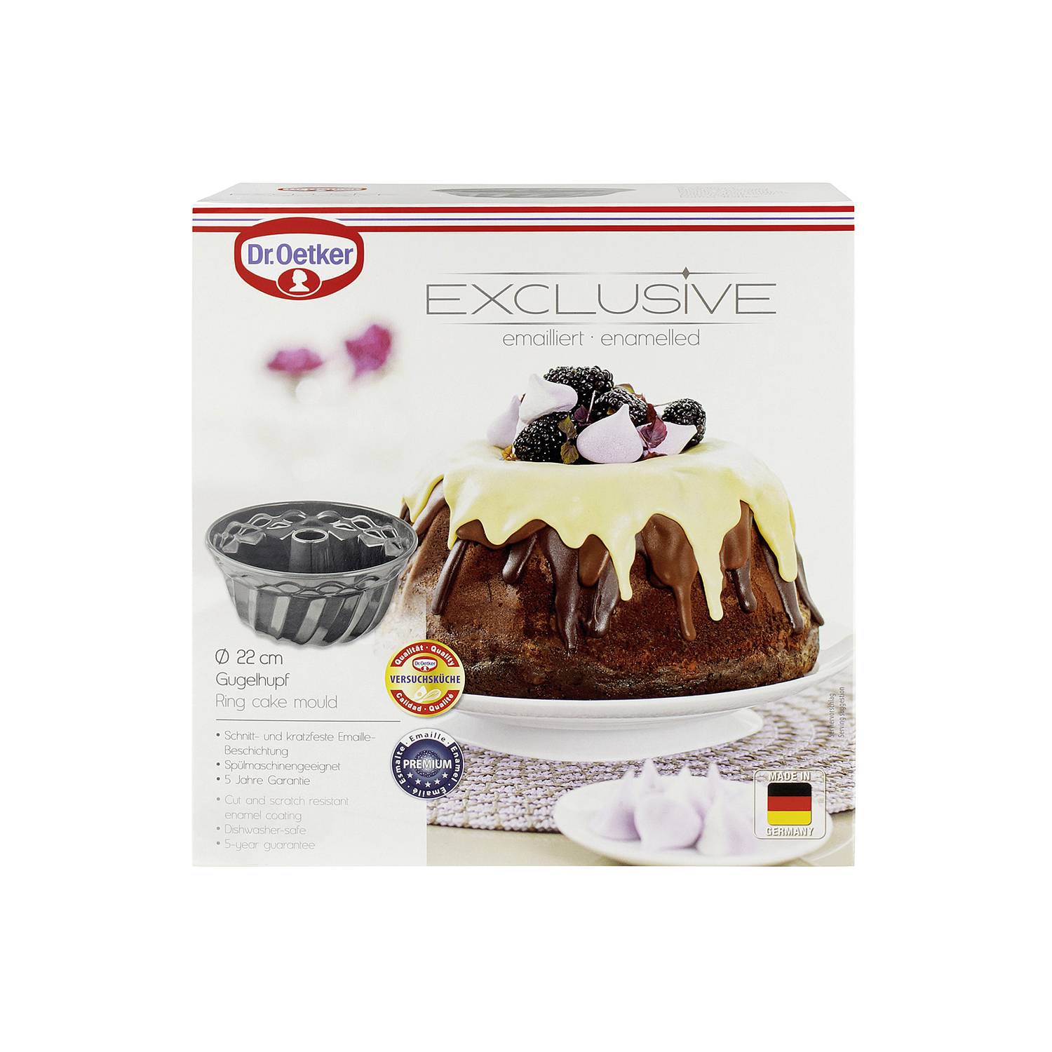 Dr. Oetker Gugelhupfform Exclusive Ø22x12cm, grau