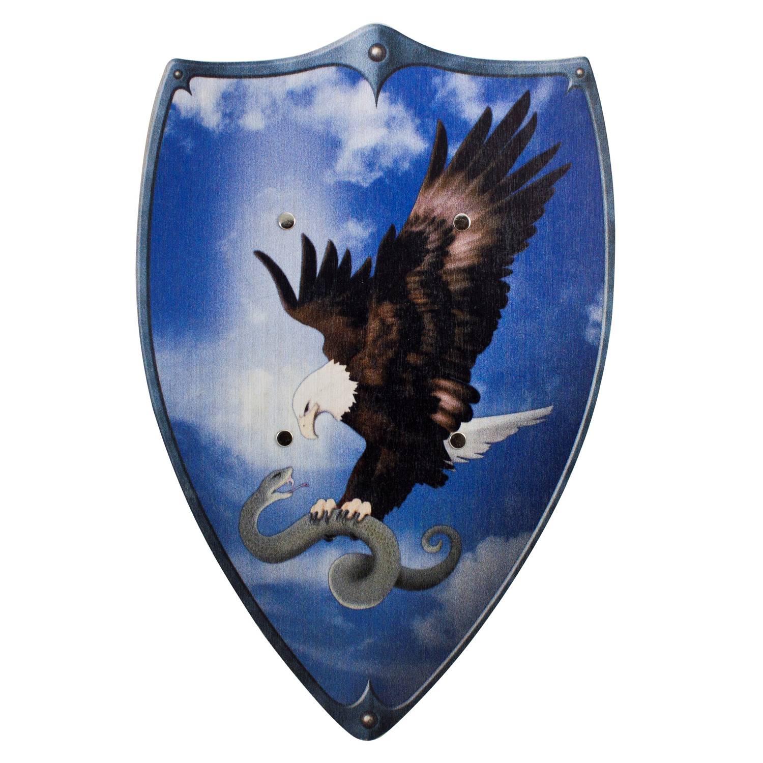 BestSaller 1160 Ritterschild "Eagle & Snake" mit Adler & Schlangen Motiv, Holz, 49 x 32 cm, mehrfarbig