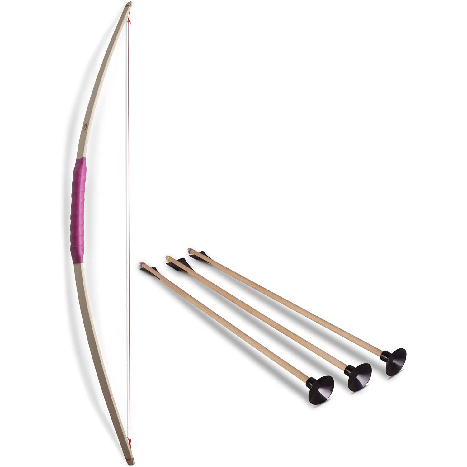 BestSaller 1266 Sportbogen Princess 80cm, Holz Esche, inkl: 3 Holz Pfeile, natur, 4-teilig (1 Set)