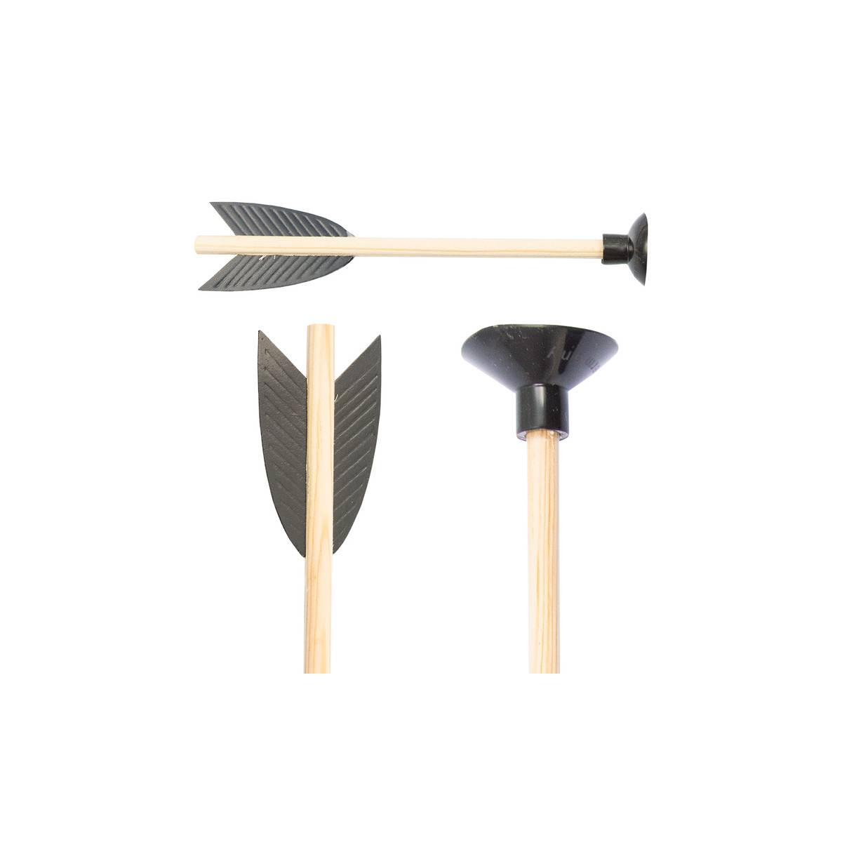 BestSaller 1269 Bolzen Pfeil mit Saugnapf, 14 cm, einzeln für Armbrust 1268, natur/schwarz